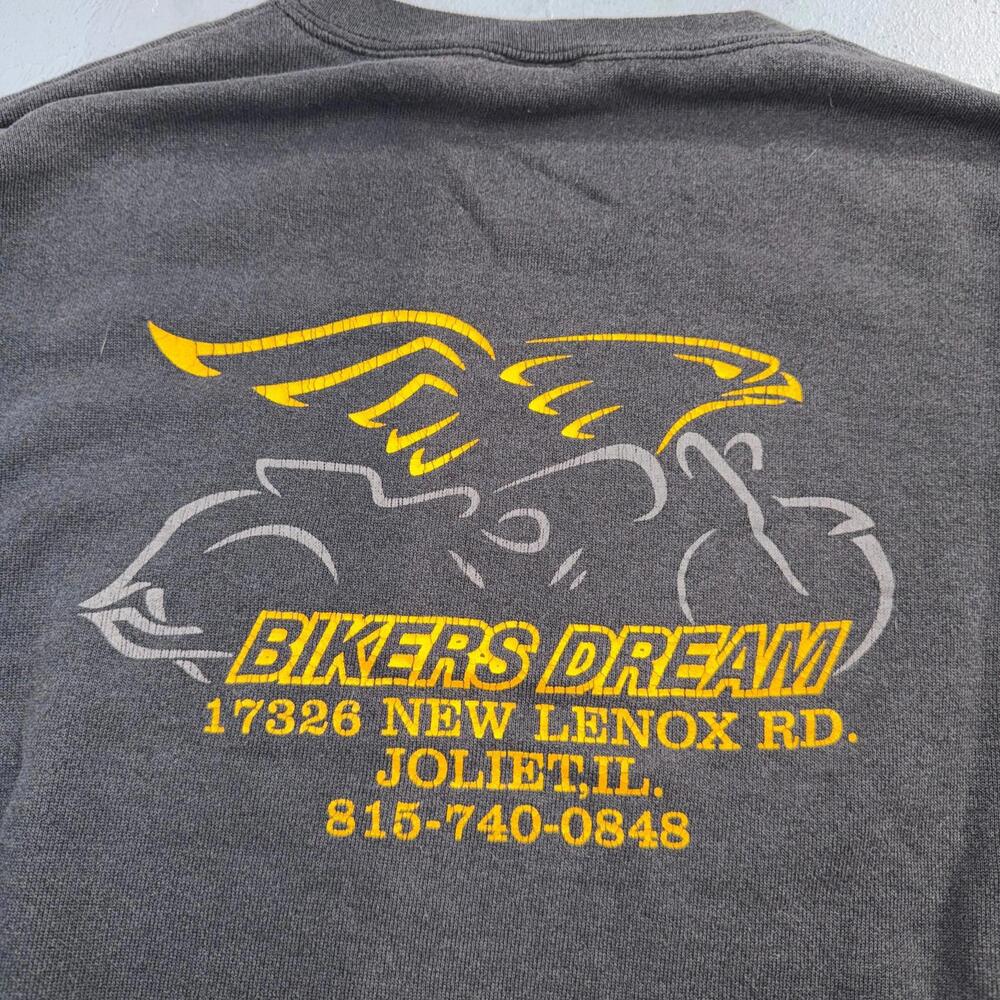 VTG 80s Harley Davidson Motorcycle Sweatshirt Nobodys Ol Lady Joliet 3D Emblem - Picture 11 of 11